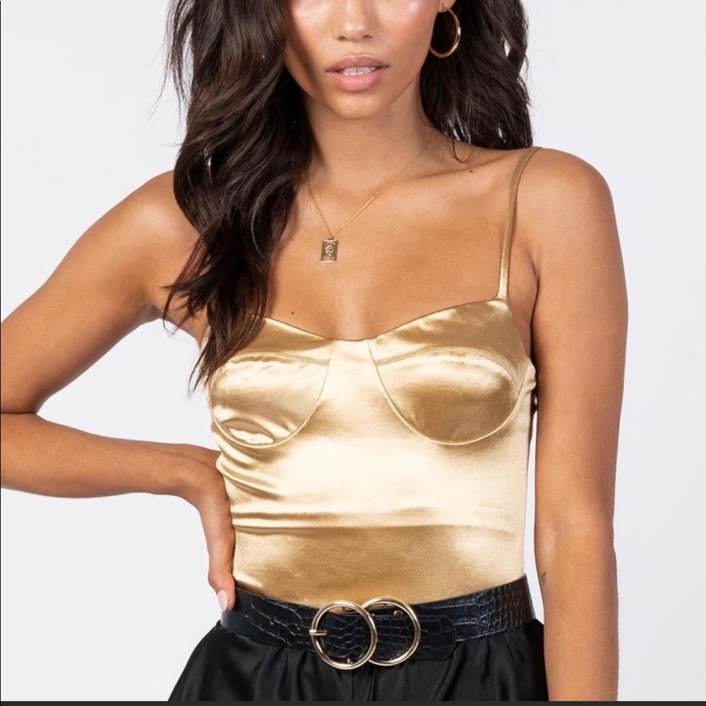 Princess Polly gold bodysuit